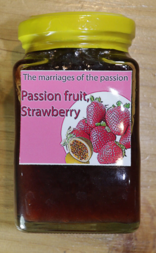 passion fruit strawberry jam